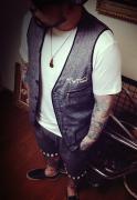 North No Name×SWINDLE 5th VEST (PATCH+PAINT/GRAY)