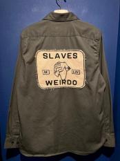 WEIRDO / SLAVES - L/S WORK SHIRTS (BLACK)
