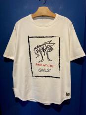 GAVIAL/ s/s round tee “fly” (WHITE)