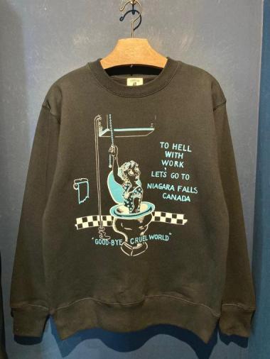 EDWARD LOW ”CRUEL WORLD” SWEAT (NAVY)